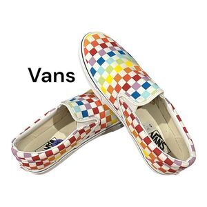 Vans Colorful Checkerboard Slip-Ons